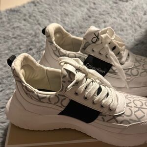 Calvin Klein Monogram White and Black Sneakers